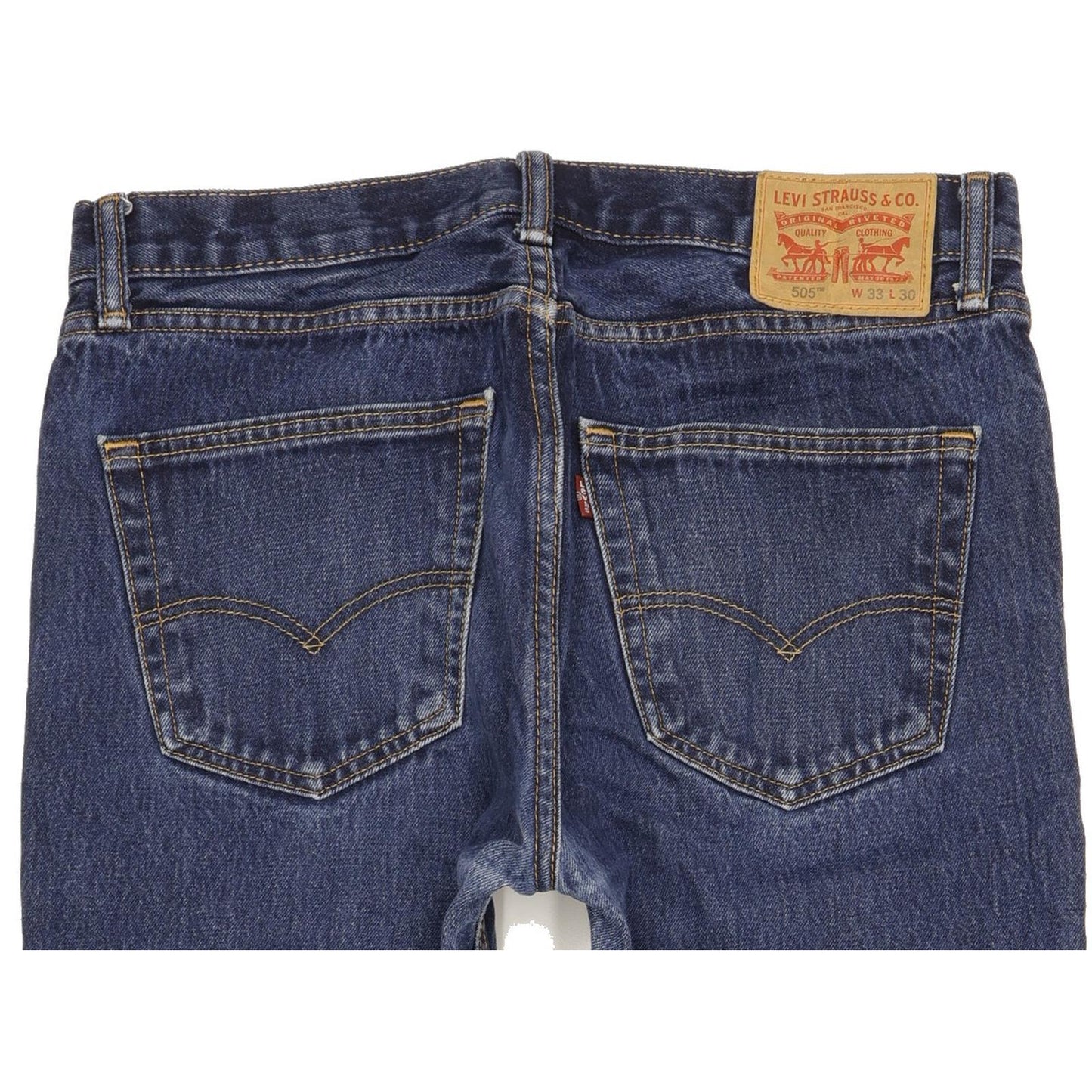 Levi's 505 Men Blue Straight Regular Jeans W33 L29 (106223)