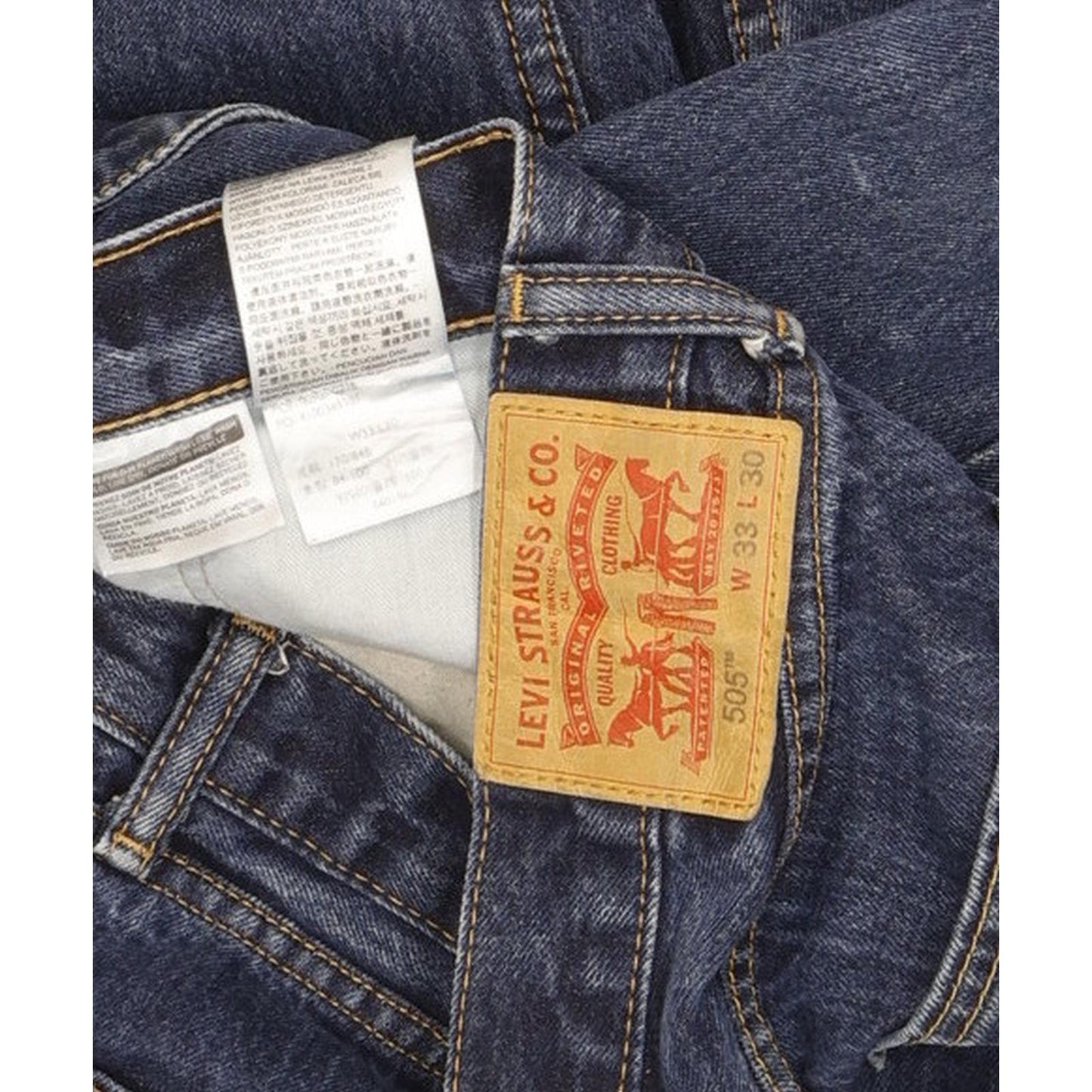 Levi's 505 Men Blue Straight Regular Jeans W33 L29 (106223)