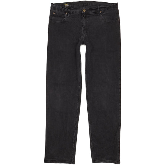 Lee Brooklyn Men Black Straight Regular Stretch Jeans W36 L33 (106229)