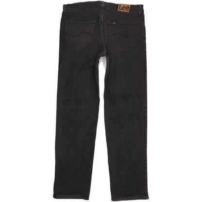 Lee Brooklyn Men Black Straight Regular Stretch Jeans W36 L33 (106229)