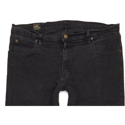 Lee Brooklyn Men Black Straight Regular Stretch Jeans W36 L33 (106229)