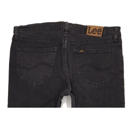 Lee Brooklyn Men Black Straight Regular Stretch Jeans W36 L33 (106229)