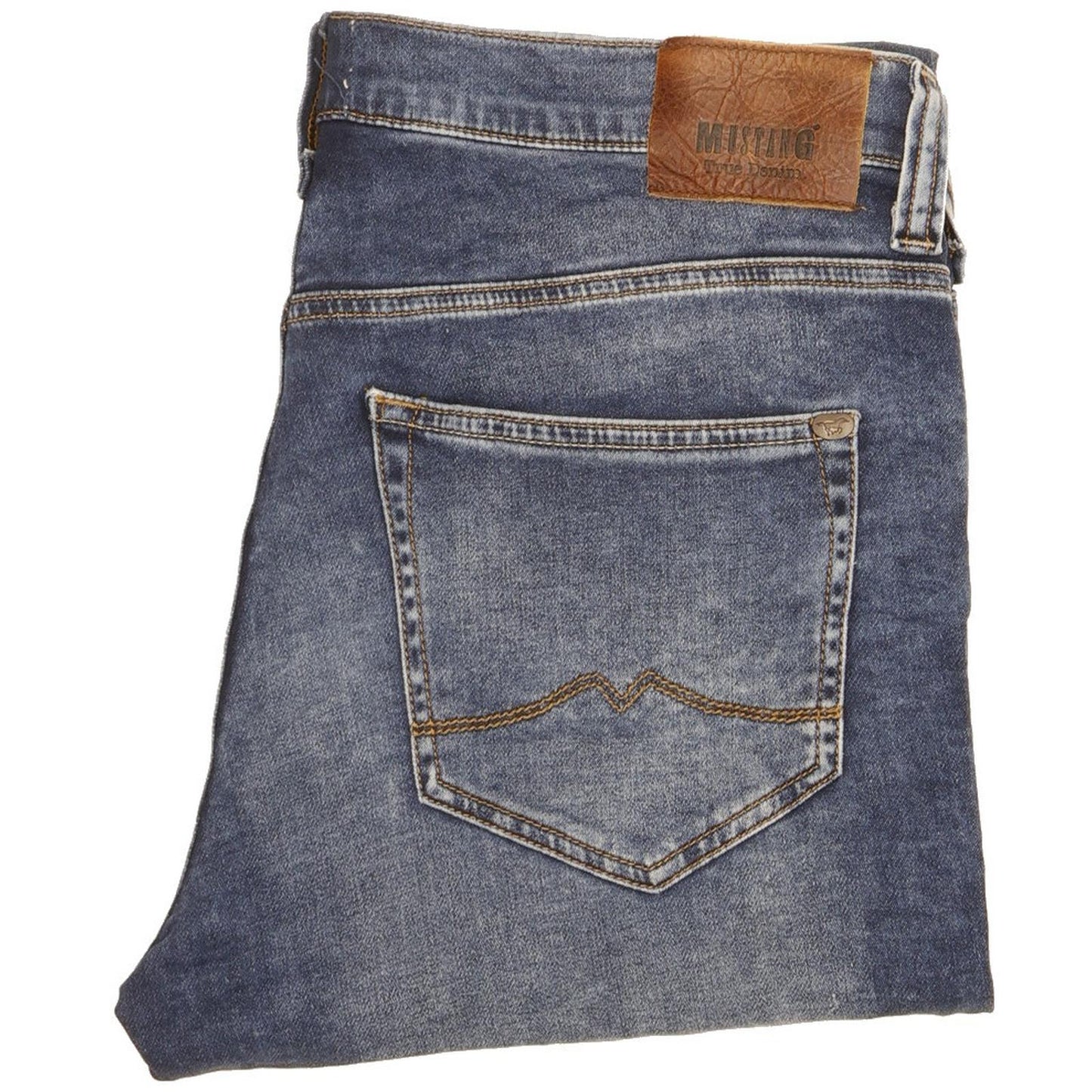 Mustang Oregon Men Blue Tapered Slim Stretch Jeans W32 L32 (106232)