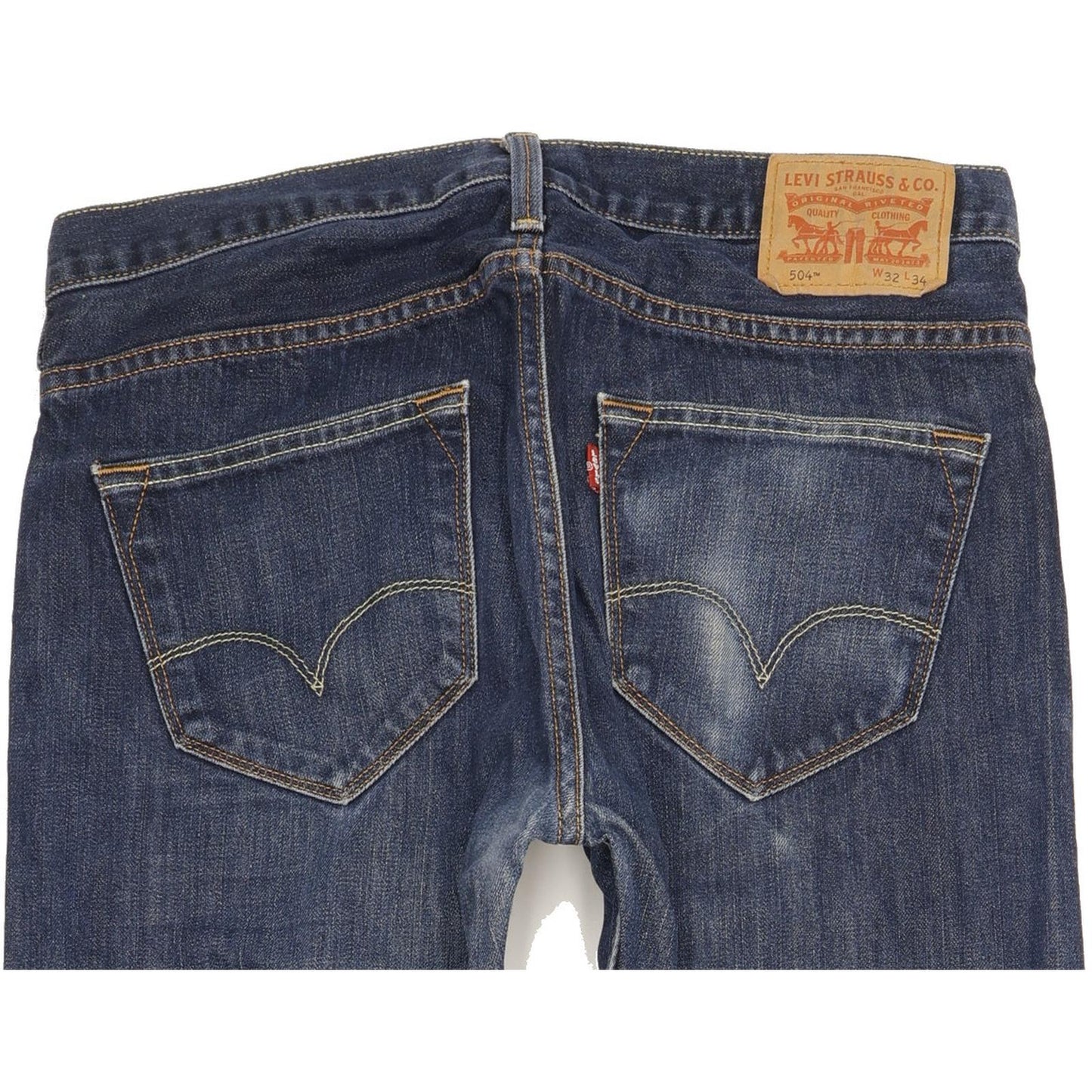 Levi's 504 Men Blue Straight Regular Jeans W32 L33 (106233)