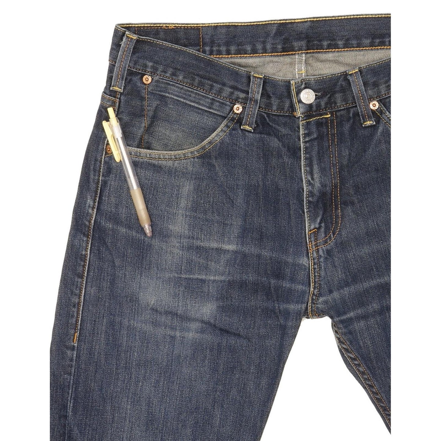 Levi's 504 Men Blue Straight Regular Jeans W32 L33 (106233)