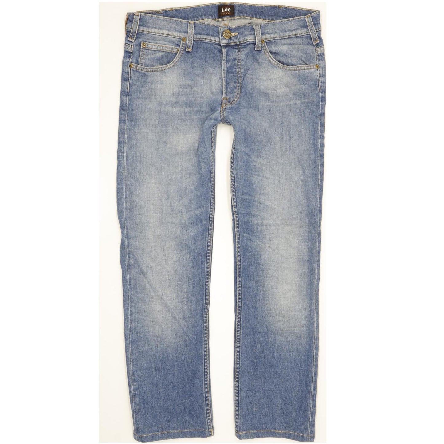 Lee Powell Men Blue Straight Slim Stretch Jeans W33 L27 (106234)