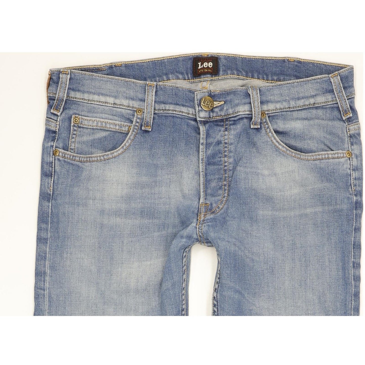 Lee Powell Men Blue Straight Slim Stretch Jeans W33 L27 (106234)