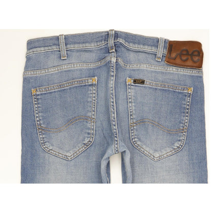 Lee Powell Men Blue Straight Slim Stretch Jeans W33 L27 (106234)
