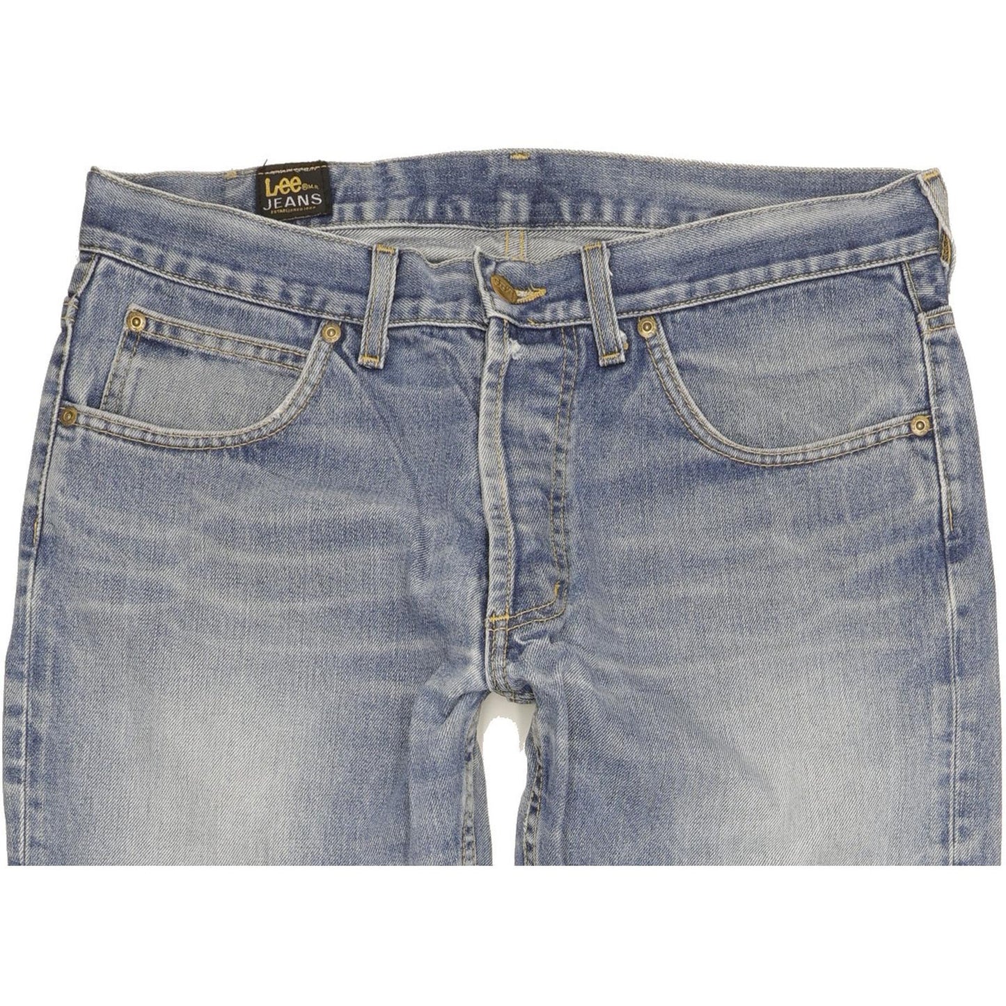 Lee Freeburn Men Blue Straight Regular Jeans W33 L32 (106236)