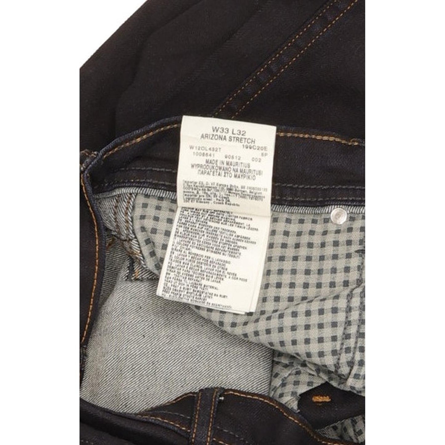 Wrangler Arizona Men Navy Straight Regular Stretch Jeans W33 L32 (106239)