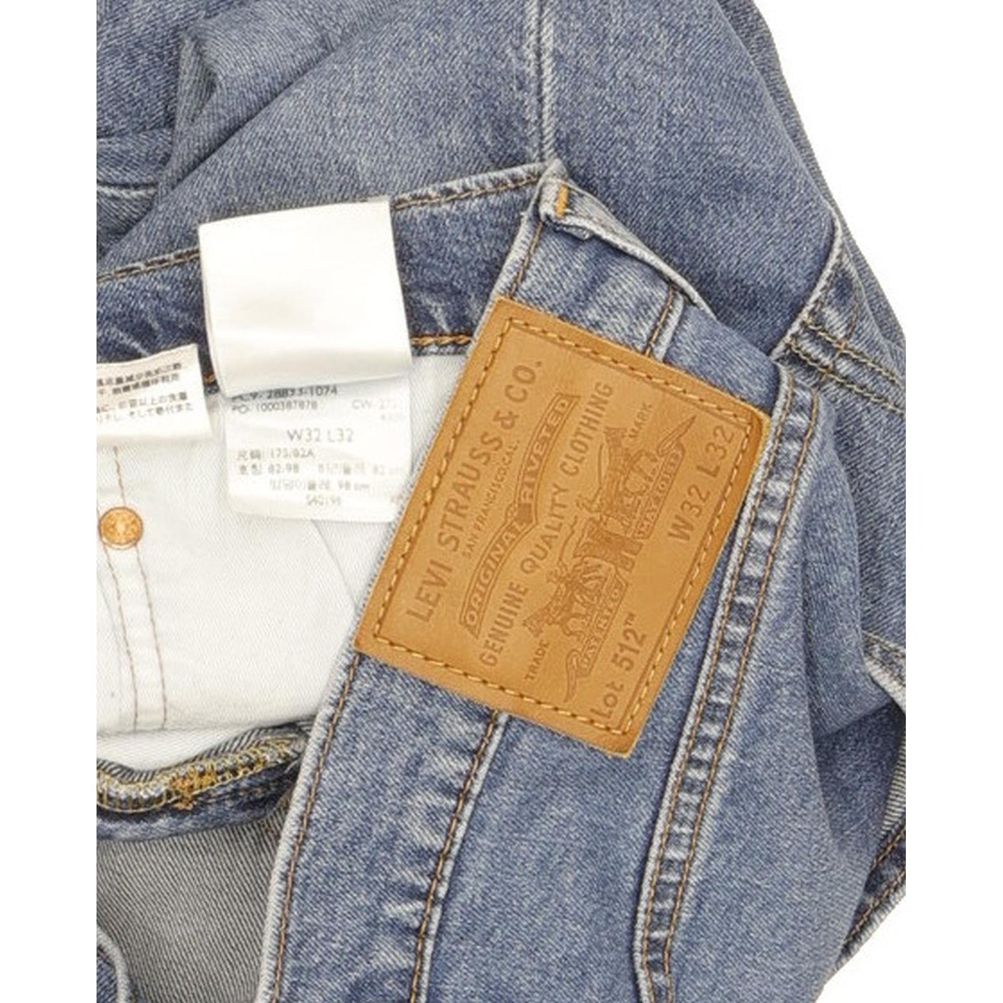 Levi's 512 Men Blue Tapered Slim Jeans W32 L31 (106242)