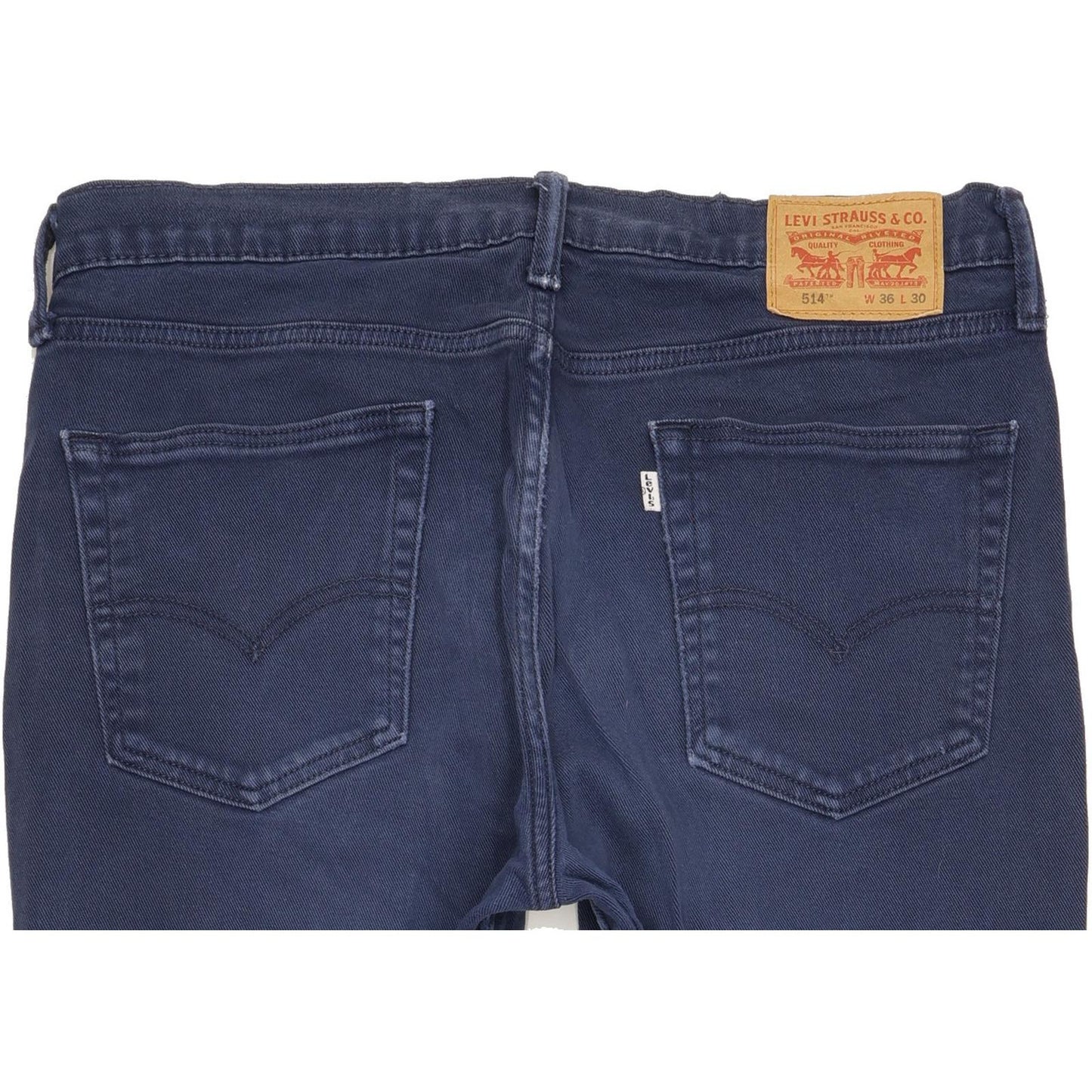 Levi's 514 Men Navy Straight Slim Stretch Jeans W36 L30 (106243)