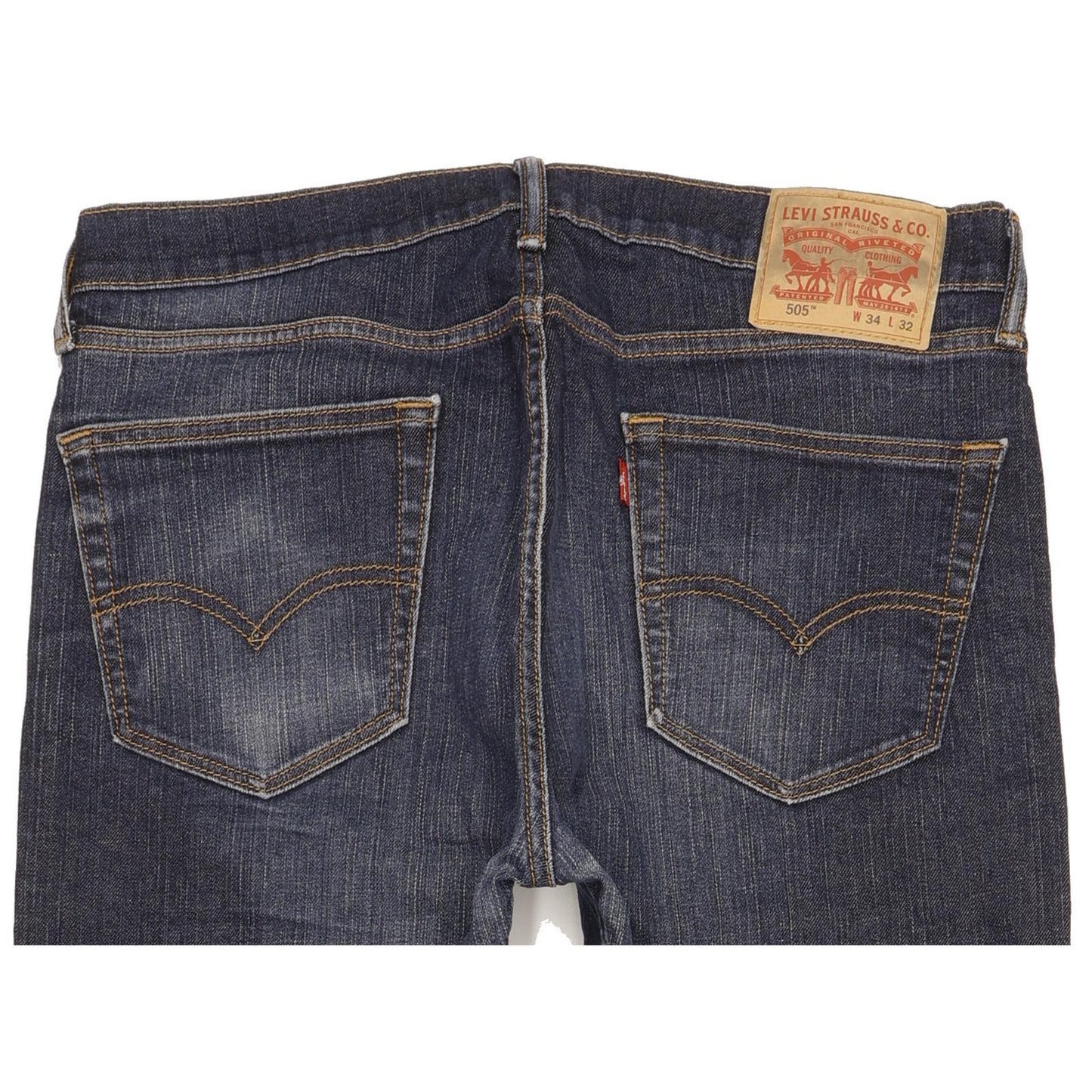 Levi's 505 Men Blue Straight Regular Stretch Jeans W34 L31 (106244)