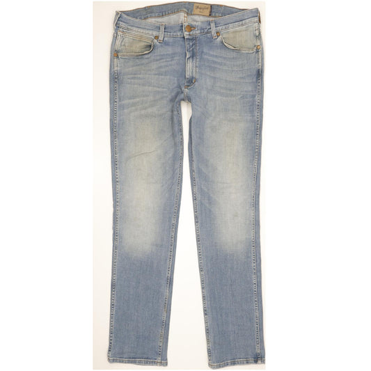 Wrangler Greensboro Men Blue Straight Regular Stretch Jeans W36 L34 (106247)