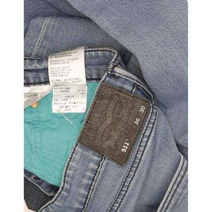 Levi's 511 Men Blue Straight Slim Stretch Jeans W36 L29 (106248)