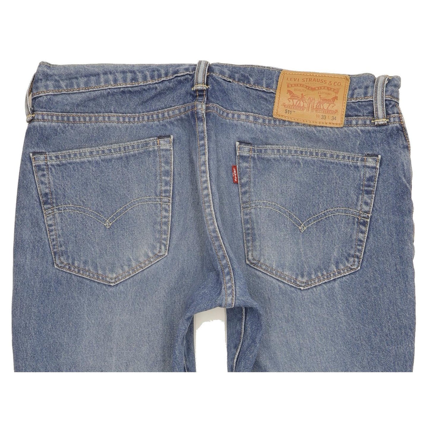 Levi's 511 Men Blue Straight Slim Stretch Jeans W33 L33 (106250)