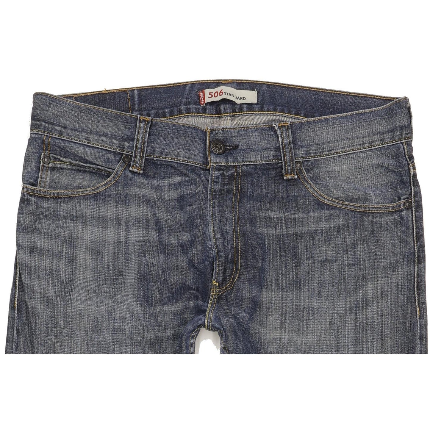 Levi's 506 Men Blue Straight Regular Jeans W38 L34 (106252)