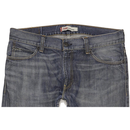 Levi's 506 Men Blue Straight Regular Jeans W38 L34 (106252)