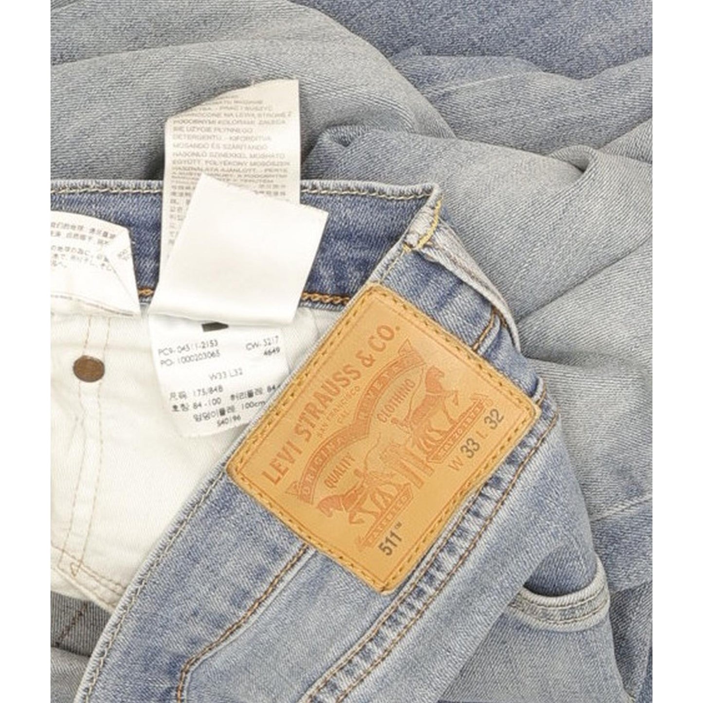 Levi's 511 Men Blue Straight Slim Stretch Jeans W33 L31 (106257)