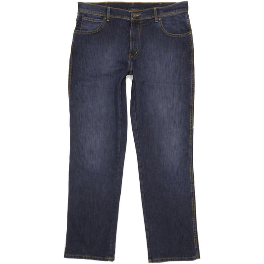 Wrangler Men Blue Straight Regular Stretch Jeans W36 L32 (106260)