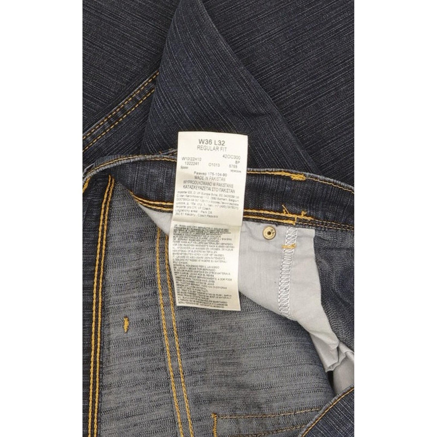 Wrangler Men Blue Straight Regular Stretch Jeans W36 L32 (106260)