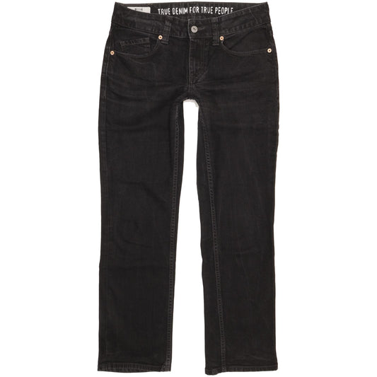 Mustang Emily Women Black Straight Regular Stretch Jeans W29 L29