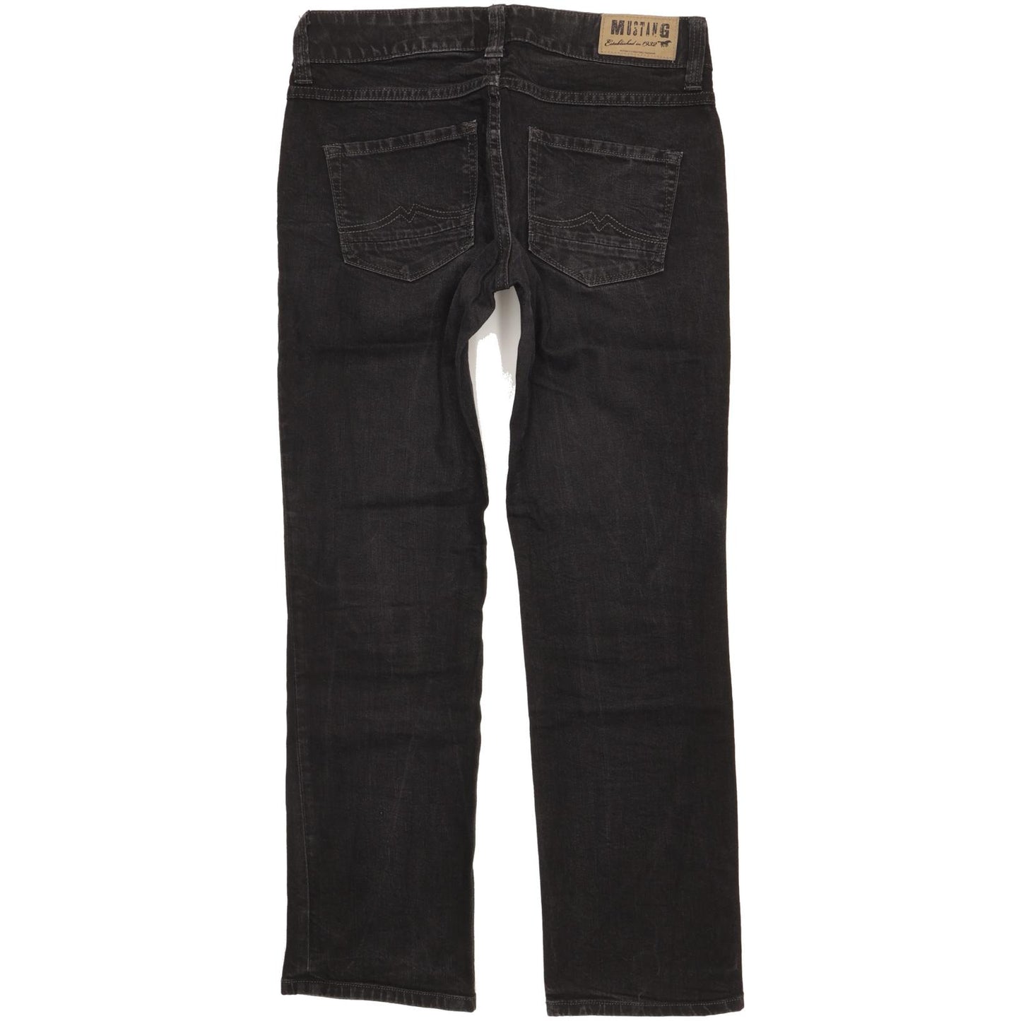 Mustang Emily Women Black Straight Regular Stretch Jeans W29 L29