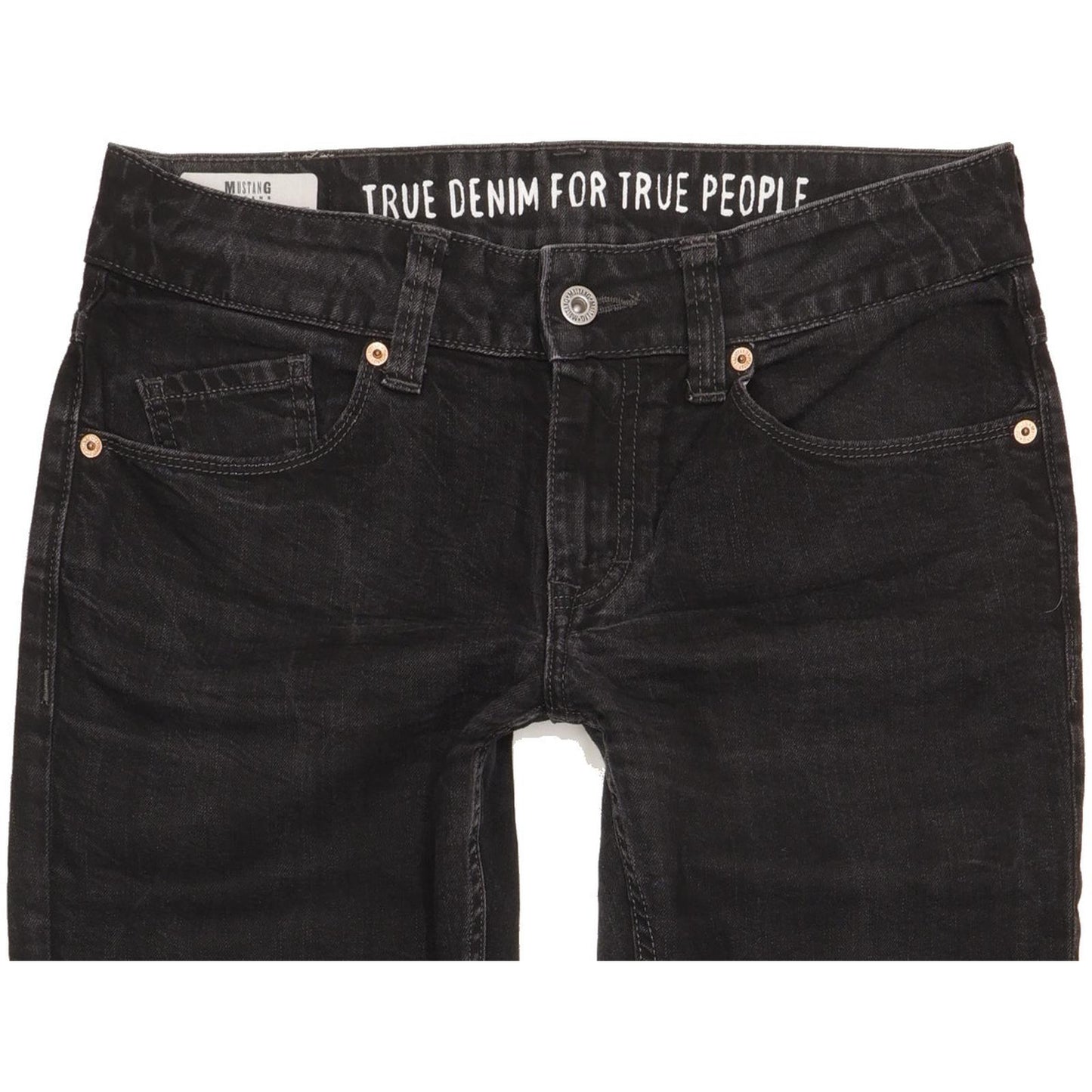 Mustang Emily Women Black Straight Regular Stretch Jeans W29 L29