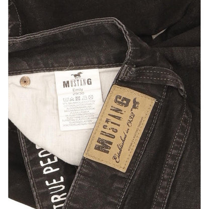 Mustang Emily Women Black Straight Regular Stretch Jeans W29 L29