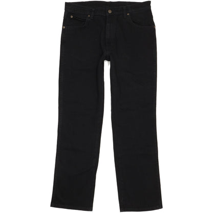 Wrangler Durable Quality Men Black Straight Regular Stretch Jeans W34 L31