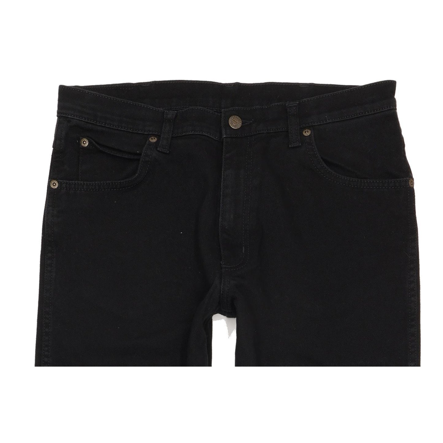 Wrangler Durable Quality Men Black Straight Regular Stretch Jeans W34 L31