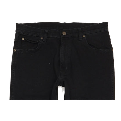 Wrangler Durable Quality Men Black Straight Regular Stretch Jeans W34 L31