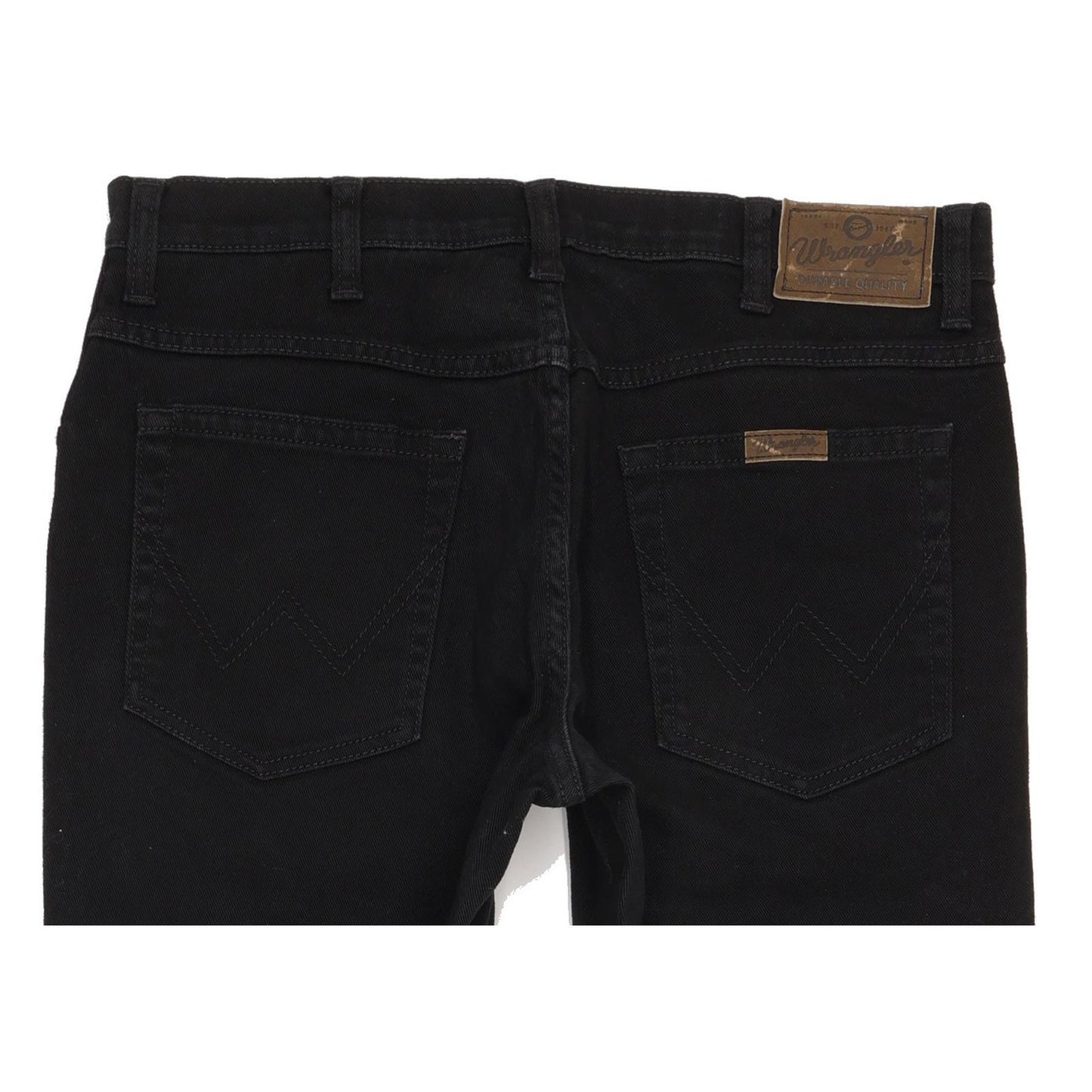 Wrangler Durable Quality Men Black Straight Regular Stretch Jeans W34 L31