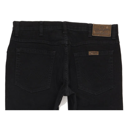 Wrangler Durable Quality Men Black Straight Regular Stretch Jeans W34 L31