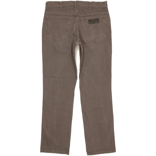 Wrangler Texas Men Grey Straight Regular Stretch Jeans W36 L32