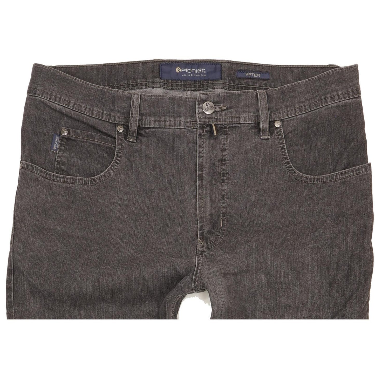 Pioneer Peter Men Grey Straight Regular Stretch Jeans W36 L29