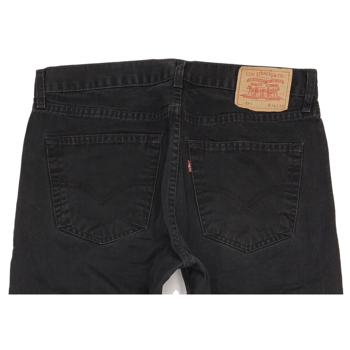 Levi's 521 Men Black Straight Regular Jeans W35 L31