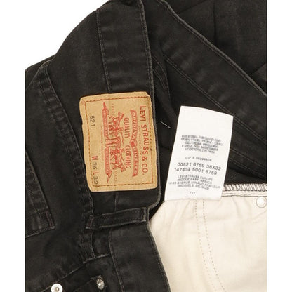 Levi's 521 Men Black Straight Regular Jeans W35 L31