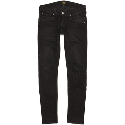 Lee Luke Men Black Skinny Slim Stretch Jeans W30 L32