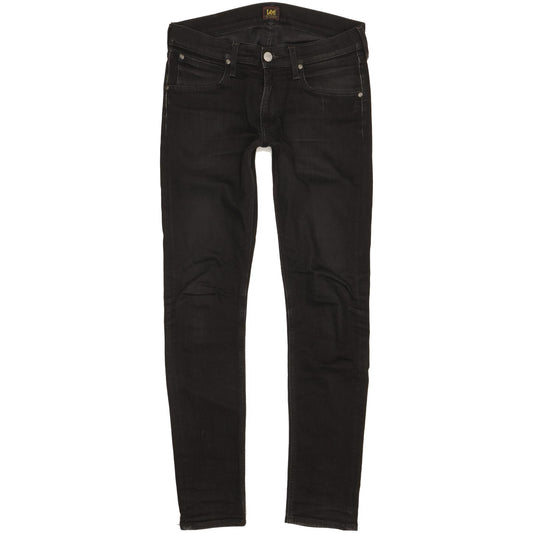 Lee Luke Men Black Skinny Slim Stretch Jeans W30 L32