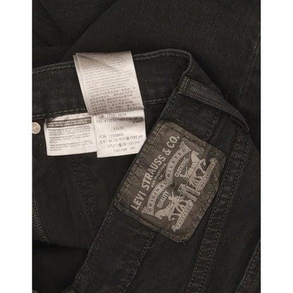 Levi's Men Black Straight Regular Stretch Jeans W33 L31