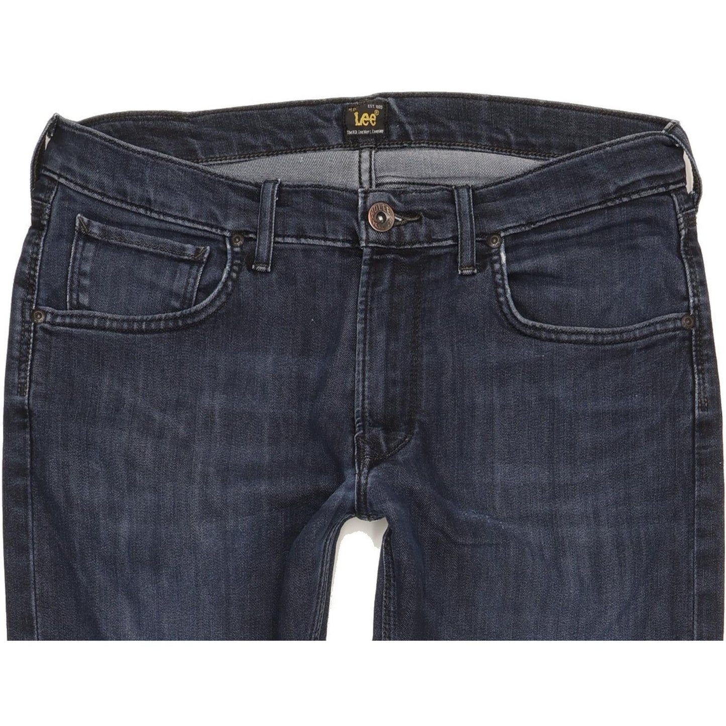 Lee Luke Men Navy Skinny Slim Stretch Jeans W33 L33