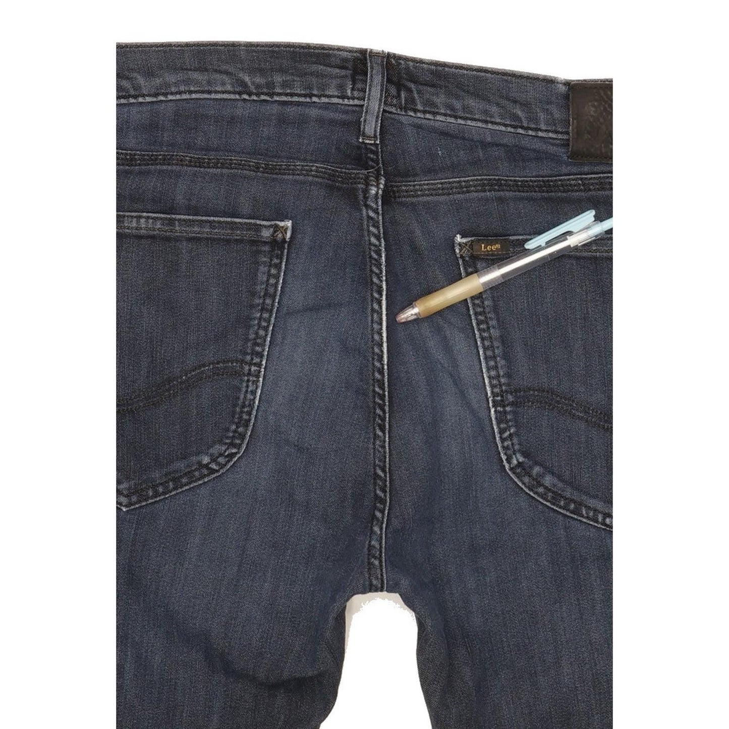 Lee Luke Men Navy Skinny Slim Stretch Jeans W33 L33
