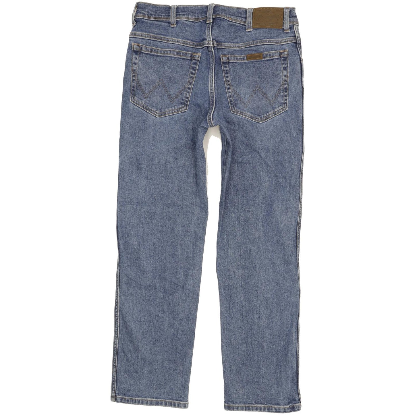 Wrangler Durable Qualilty Men Blue Straight Regular Stretch Jeans W32 L29