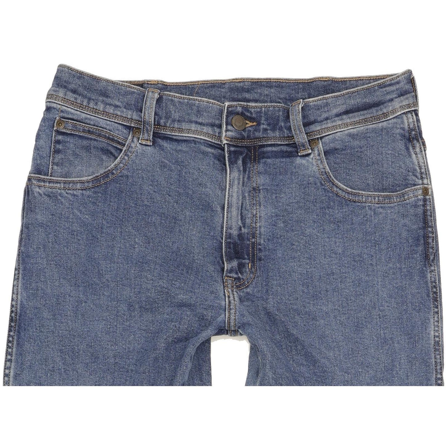 Wrangler Durable Qualilty Men Blue Straight Regular Stretch Jeans W32 L29