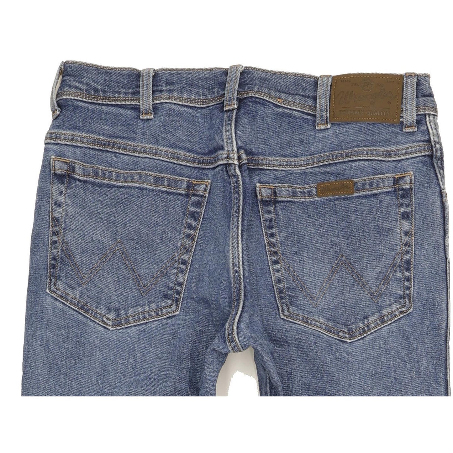 Wrangler Durable Qualilty Men Blue Straight Regular Stretch Jeans W32 L29