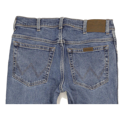 Wrangler Durable Qualilty Men Blue Straight Regular Stretch Jeans W32 L29