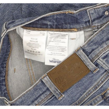 Wrangler Durable Qualilty Men Blue Straight Regular Stretch Jeans W32 L29