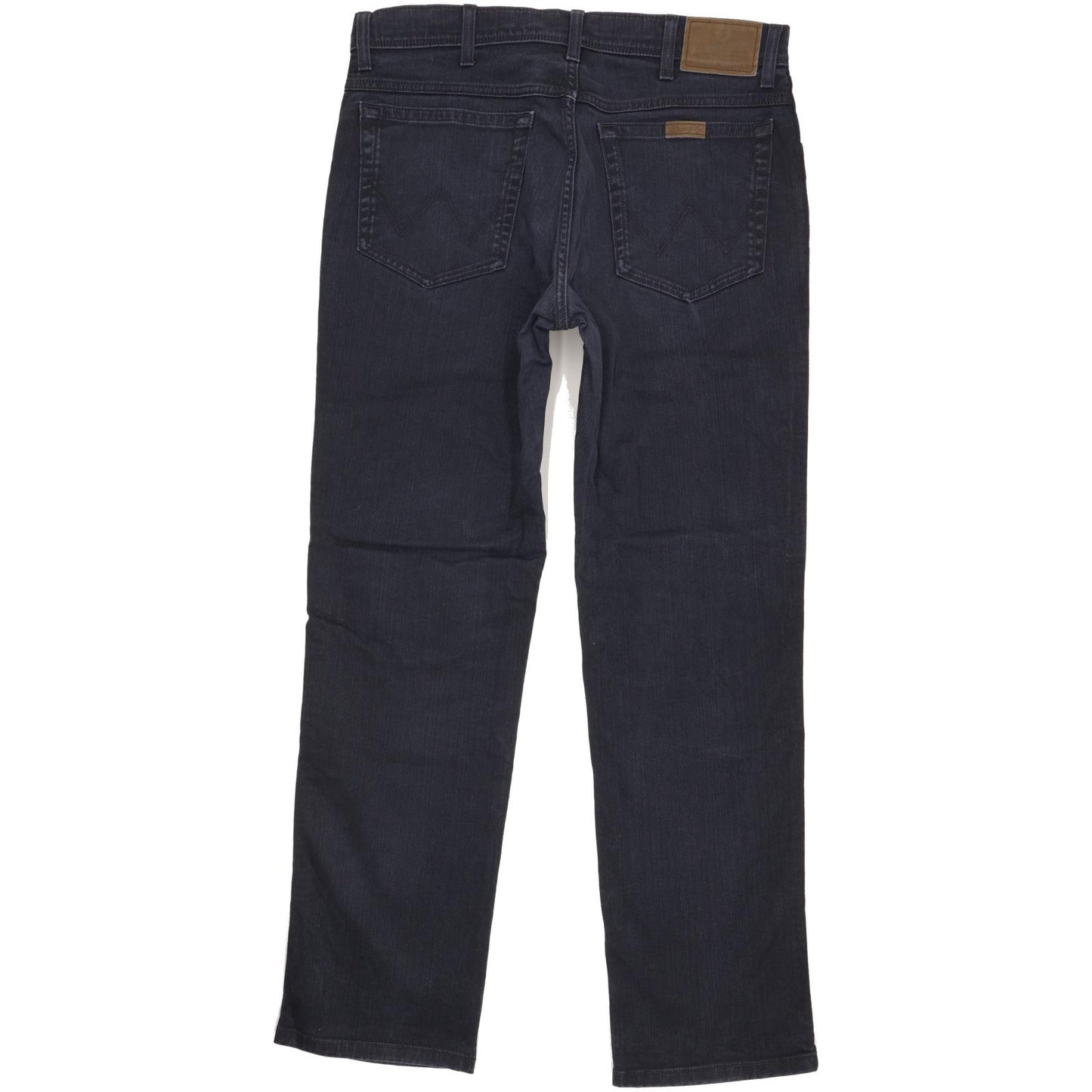 Wrangler Durable Quality Men Navy Straight Regular Stretch Jeans W34 L31