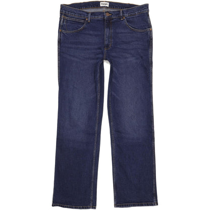 Wrangler Men Blue Bootcut Regular Stretch Jeans W38 L34